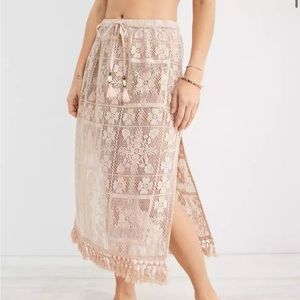Aerie Patchwork Lace Cover Up Skirt